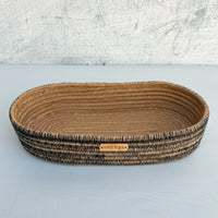 Seagrass-Black Embroidered Bread / Remote Multipurpose Basket