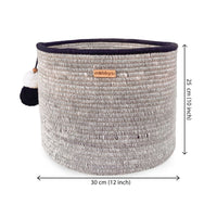 Classic Monochrome Multipurpose Cotton Basket (12