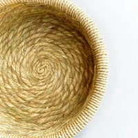 Golden Grass Storage Basket With Moonj Coiled Edge (10