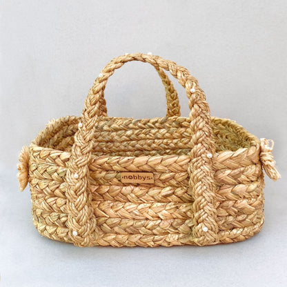 Golden Grass Braided Multipurpose Gift Basket (12" Length x 9" Width x 5" Height) Nobbys