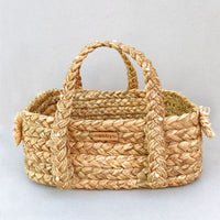 Golden Grass Braided Multipurpose Gift Basket (12