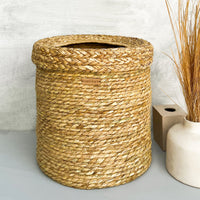 Golden Grass Dustbin with Lid (10