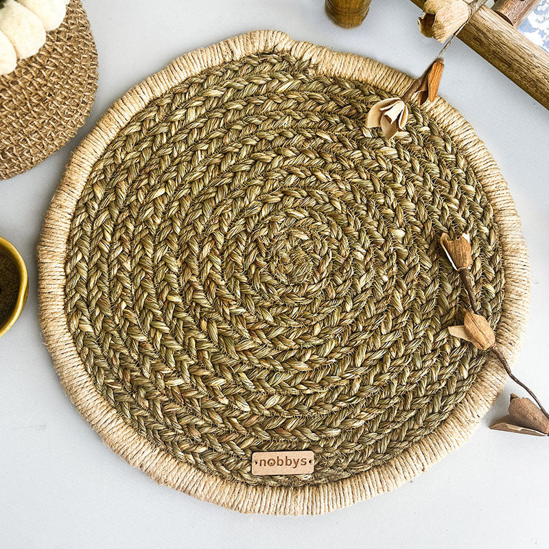 Seagrass Placemats Round Round Braided Placemats Nobbys