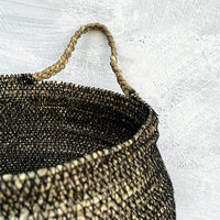 Hanging Vegetable Basket - Black Embroidered Nobbys