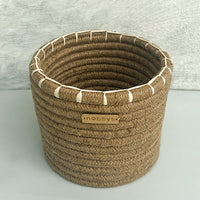 Jute Rope Planter With Raffia Embroidery Edge (5.5