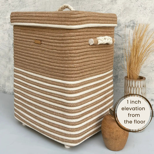 Buy Natural Handcrafted Laundry Baskets with Lids Premium