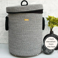Grey Black Laundry Basket