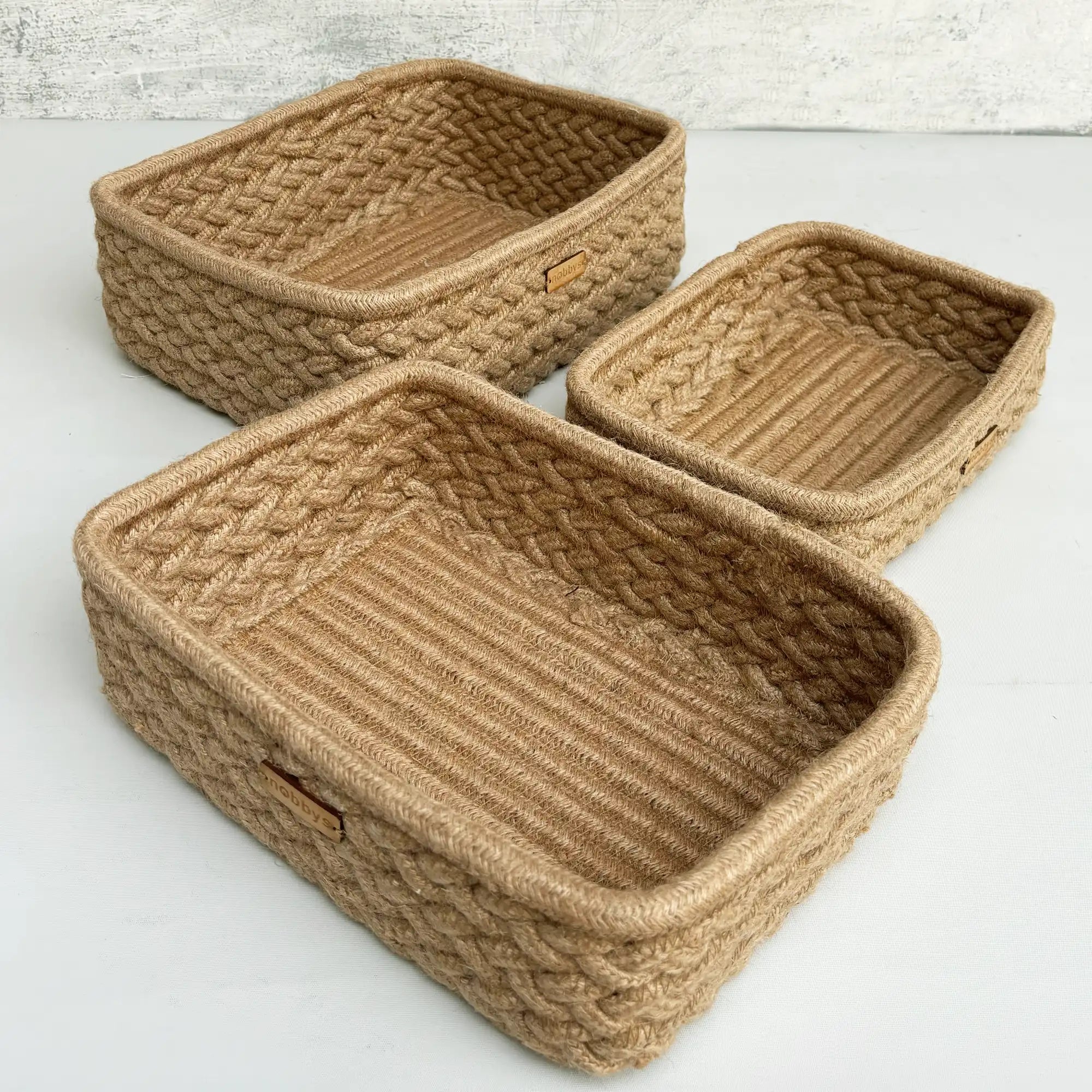 Premium Handcrafted Organizer Trays for Kitchen, Bathroom (Set of 3)