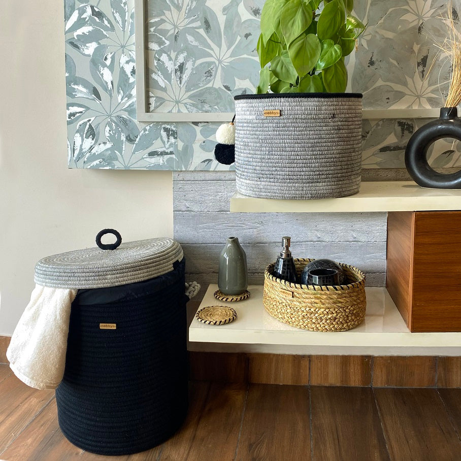 The Minimalist - Combo Of Laundry Basket, Planter And More (4 Products) Nobbys